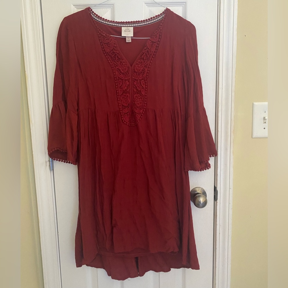 Burgundy Knox Rose dress